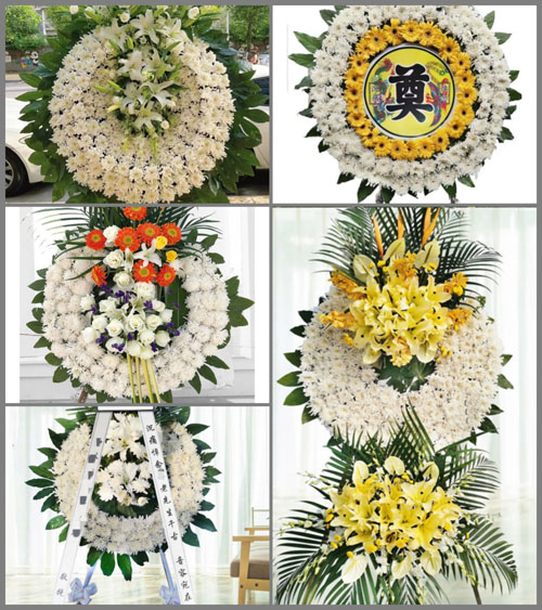 四川成都彭州市磁峰镇涌华村花圈速递